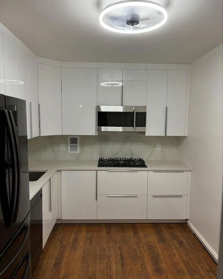 Renovated kitchen with quartz countertops in Vancouver